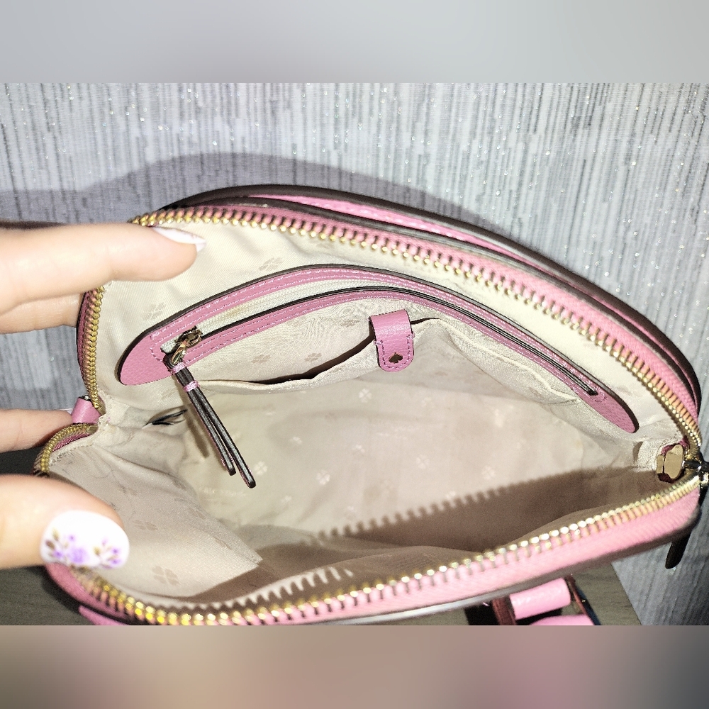 Kate Spade Pink Medium Dome Satchel & Crossbody Strap + Dust Bag - Picture 9 of 12